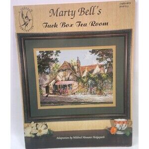 Marty Bell's Cross Stitch Chart Tuck Box Tea Room Pegasus Publications #378